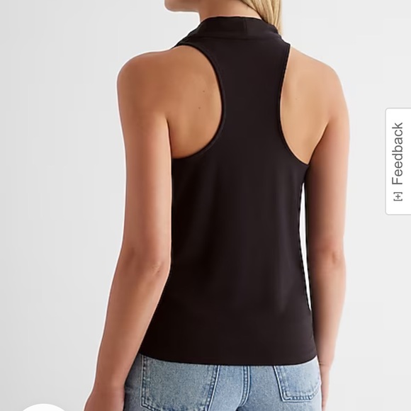 Express draped cowl racerback tank blouse - Picture 3 of 4